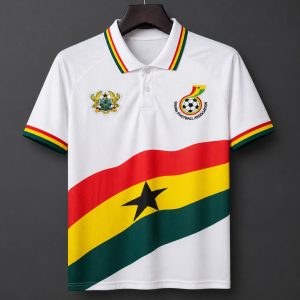New arrivals 2026 Ghana National White POLO Jersey - Front