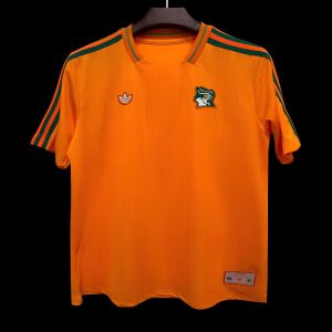 2026 Ivory Coast Adidas Terrace Icons Orange Jersey - Front