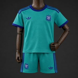 2026 Kids Argentina Away Green Jersey - Front