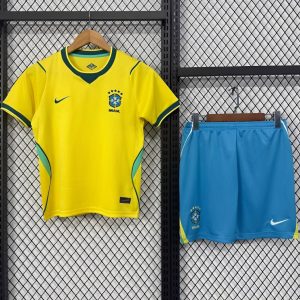 2026 Kids Brazil Home World Cup Jersey - Front