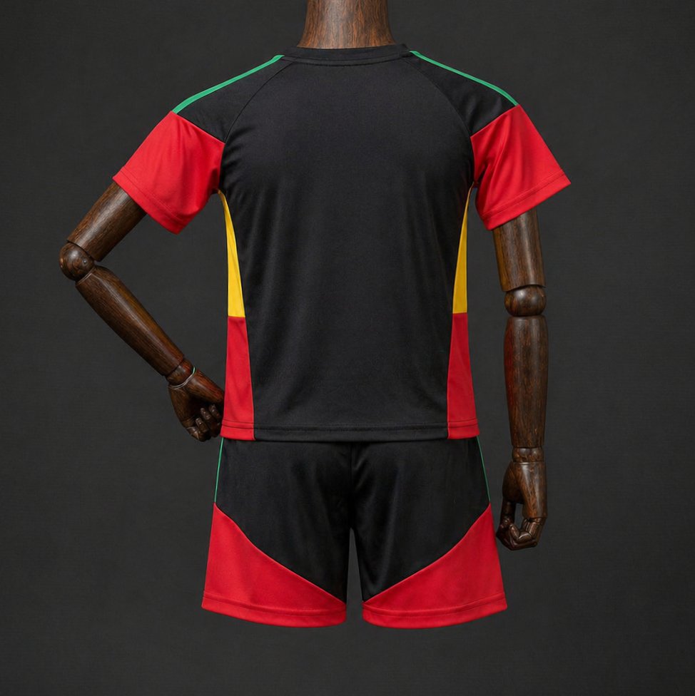 2026 kids jamaica 26 x bob marley away pre match jersey back 2026 Kids Jamaica 26 x Bob Marley Away Pre Match Jersey - Back