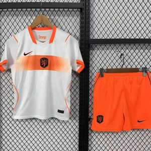 2026 Kids Netherlands Away White Jersey - Front