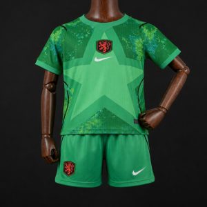 2026 Kids Netherlands Green Goalkeeper Jersey - Front