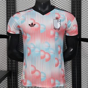 2026 Player Version Belgium Away White Pink Jersey - Front