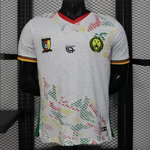 2026 Player Version Cameroon Home White with Red, Dot Pattern Jersey - Front