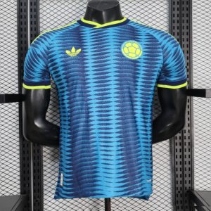 2026 Player Version Colombia Blue with Wavy Zigzag Pattern Jersey - Front