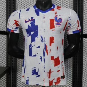 2026 Player Version France White with Blue and Red Brushstrokes Special Edition Jersey - Front