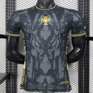 2026 Player Version Portugal Dark Grey with Abstract Graphic Pattern Jersey - Front