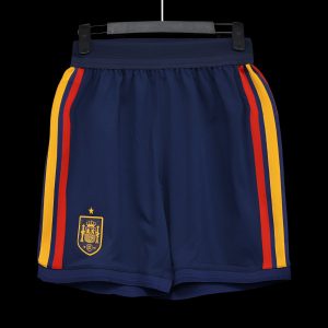 2026 Player Version Spain Navy Blue with Red Yellow Stripes Shorts - Front