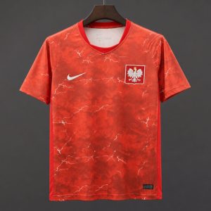 2026 Poland Away Vibrant Red Jersey - Front