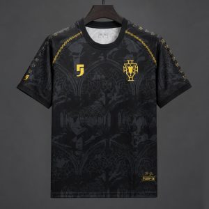 2026 Portugal Comma Football The Siu Heritage Black Jersey World Cup Edition - Front
