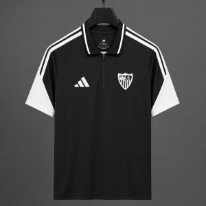 2026 Sevilla Black Training Polo Jersey - Front