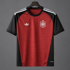 2026 Spain Wine Black Goalkeeper Jersey - Front