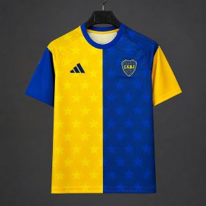 2027 Boca Juniors Pre-Match Blue Yellow Jersey - Front