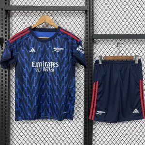 25 26 Kids Arsenal Away Blue Jersey - Front