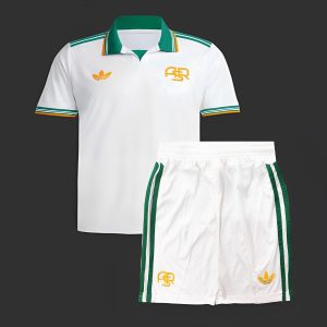25 26 Kids AS Roma Third White Jersey - Front
