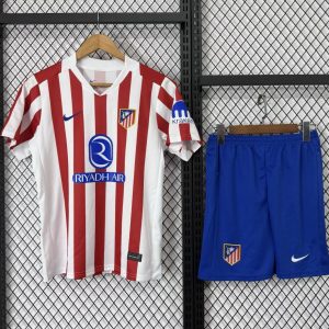 25 26 Kids Atletico Madrid Home Jersey - Front