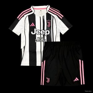 25 26 Kids Juventus Home Jersey - Front