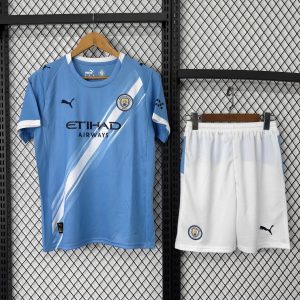 25 26 Kids Manchester City Home Jersey - Front