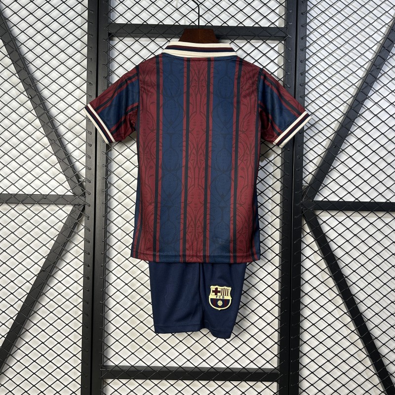 25 26 kids modernist fc barcelona polo long sleeve jersey back 25 26 Kids Modernist FC Barcelona Polo Long Sleeve Jersey - Back