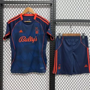 25 26 Kids Nottingham Forest Third Navy Jersey - Front