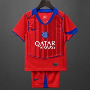 25 26 Kids PSG Paris Saint Germain Third Red Jersey - Front