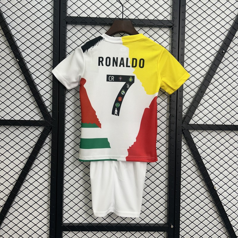 25 26 kids real madrid cristiano ronaldo special cr7 jersey back 25 26 Kids Real Madrid Cristiano Ronaldo Special CR7 Jersey - Back