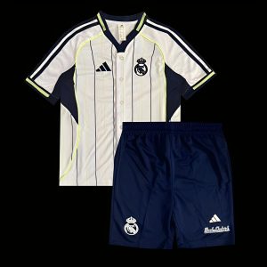 25 26 Kids Real Madrid US Pack Baseball Jersey - Front
