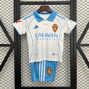 25 26 Kids Real Zaragoza Home Jersey - Front