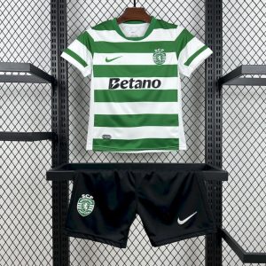 25 26 Kids Sporting Lisbon Home Jersey - Front