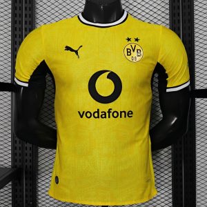 25 26 Player Version Borussia Dortmund Yellow with Black Trim Cup Jersey - Front