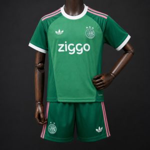 26 27 Kids Ajax Green Goalkeeper Jersey Kit - Front