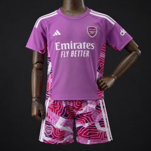 26 27 Kids Arsenal Purple Goalkeeper Jersey - Front
