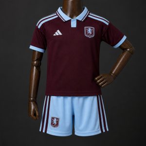 26 27 Kids Aston Villa Home Jersey - Front