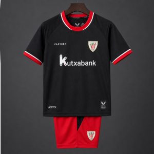 26 27 Kids Athletic Bilbao Away Black Jersey - Front