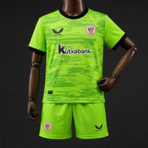 26 27 Kids Athletic Club Bilbao Goalkeeper Away Light Green Jersey - Front