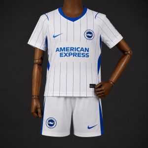 26 27 Kids Brighton Hove Aibion Away White Jersey - Front