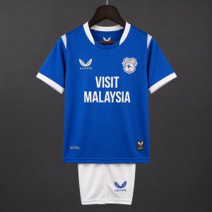 26 27 Kids Cardiff City Home Kit - Front