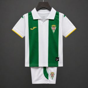 26 27 Kids Cordoba CF Home Green White Jersey - Front