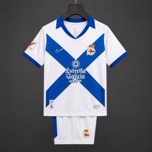 26 27 Kids Deportivo La Coruna Third White Jersey - Front
