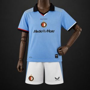 26 27 Kids Feyenoord Away Blue Kits Jersey - Front