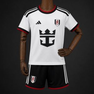 26 27 Kids Fulham Home White Kit Jersey - Front