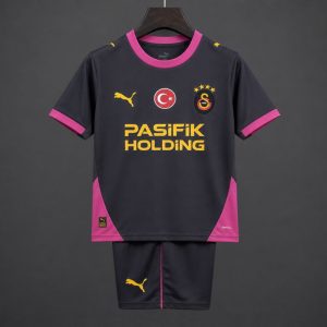 26 27 Kids Galatasaray Third Dark Grey Kits Jersey - Front