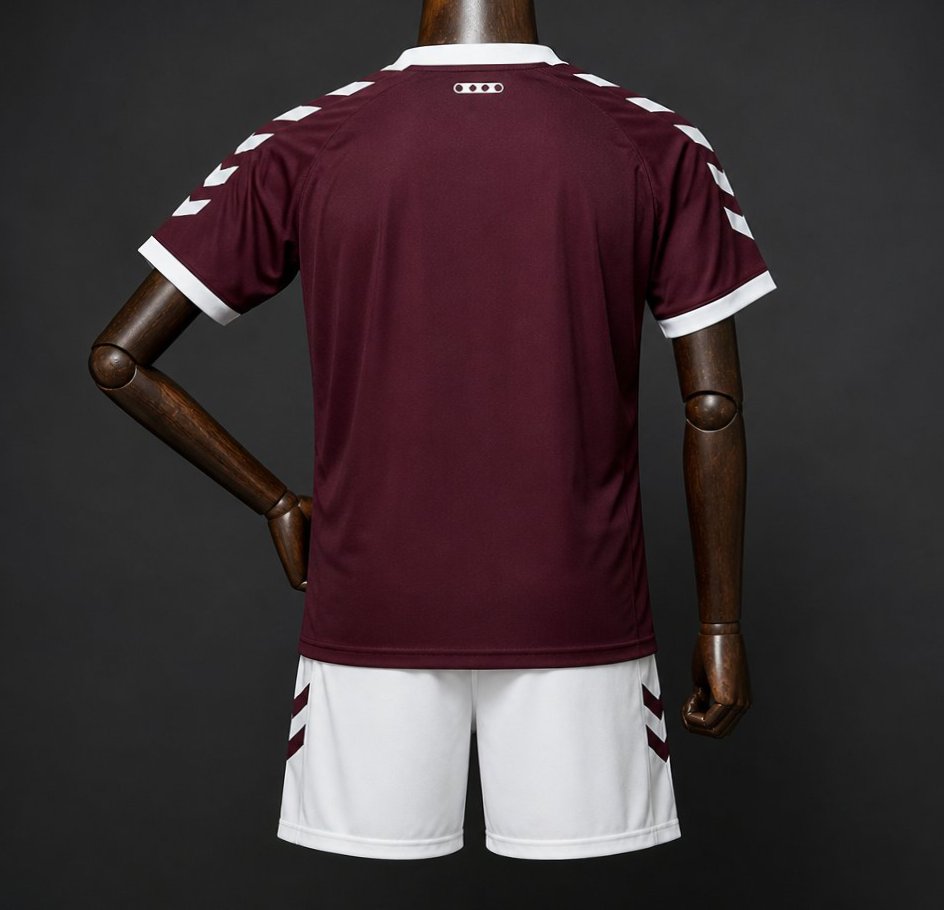 26 27 kids heart of midlothian maroon home jersey back 26 27 Kids Heart of Midlothian Maroon Home Jersey - Back