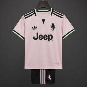26 27 Kids Juventus Away Pink Jersey - Front