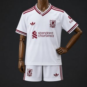 26 27 Kids Liverpool Away Jersey - Front