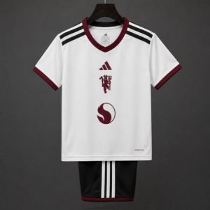 26 27 Kids Manchester United Third Cream Jersey - Front