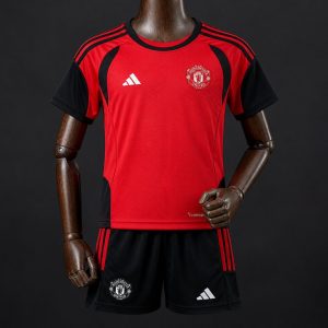 26 27 Kids Manchester United Training Red Jersey - Front