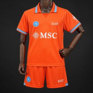 26 27 Kids Napoli Third Orange Jersey - Front