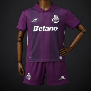 26 27 KIDS Porto Away Purple Jersey - Front